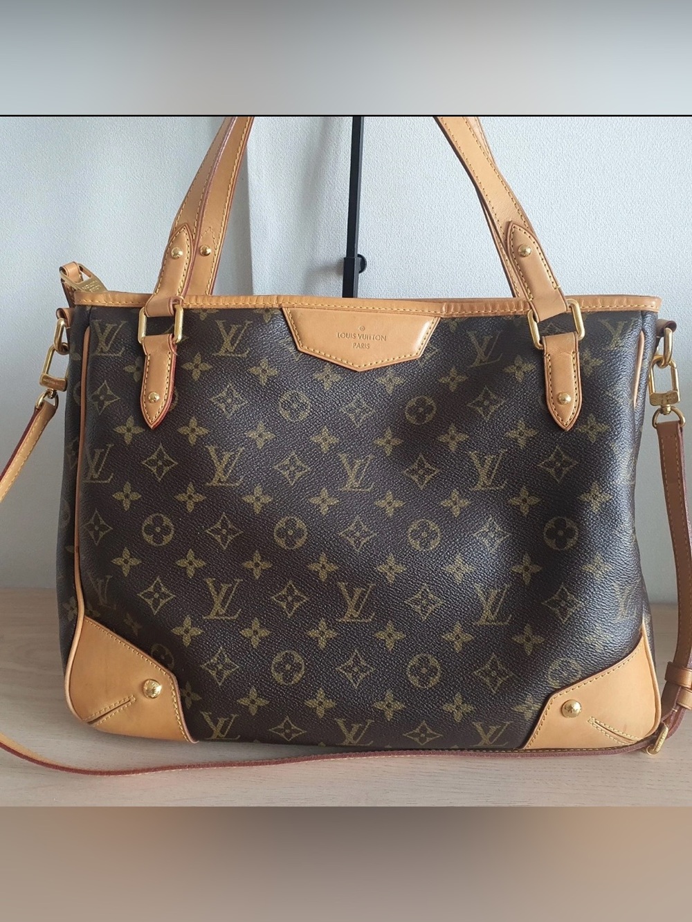 Louis Vuitton estrela MM + dust cover Monogram Canvas Satchel in Brown and Tan